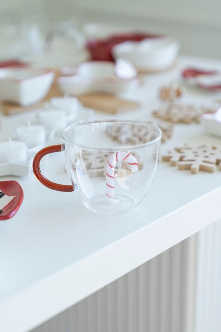 Huvudbild Tekopp - Glas Candy Cane