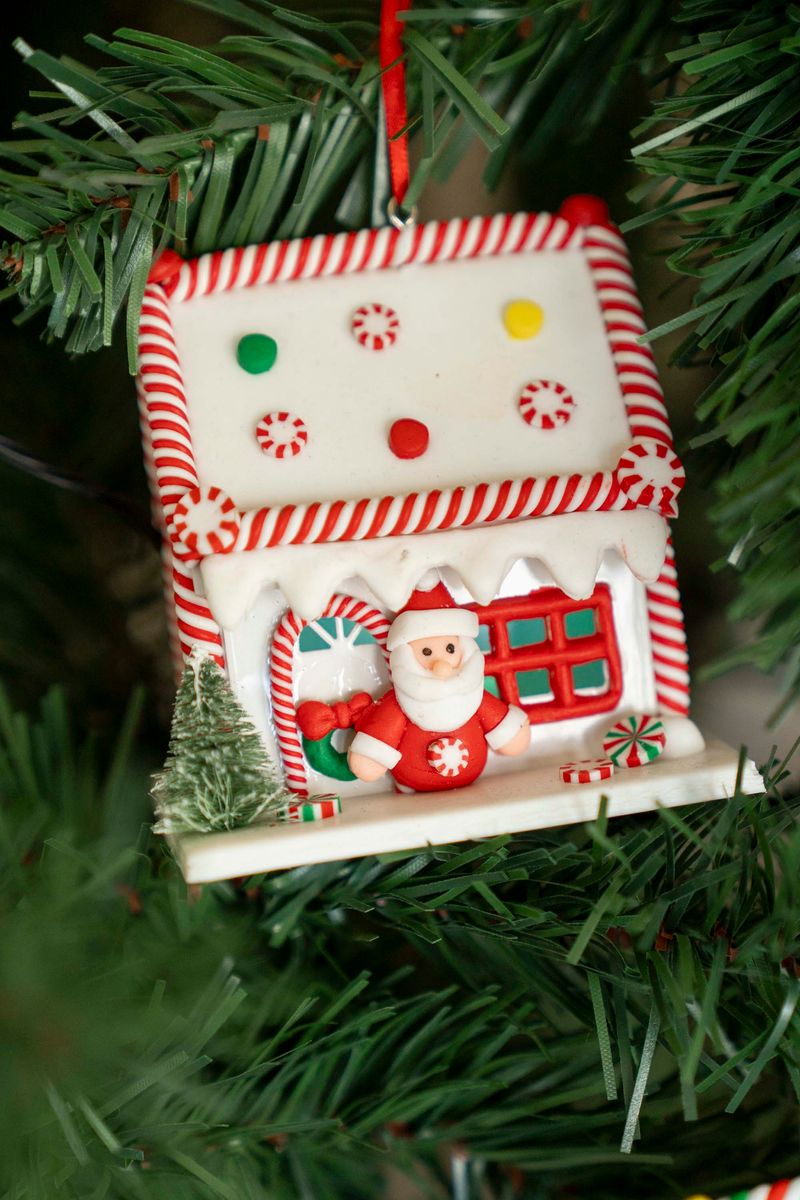 Julgranspynt - Pepparkakshus 9cm Tomte