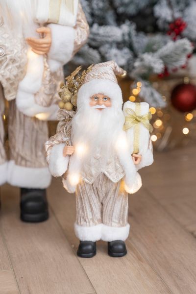 Huvudbild LED Tomte  30cm Guld