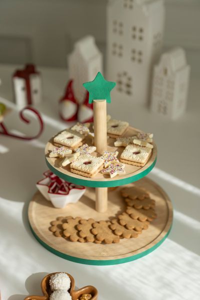 Huvudbild Våningsfat Bambu - Grön