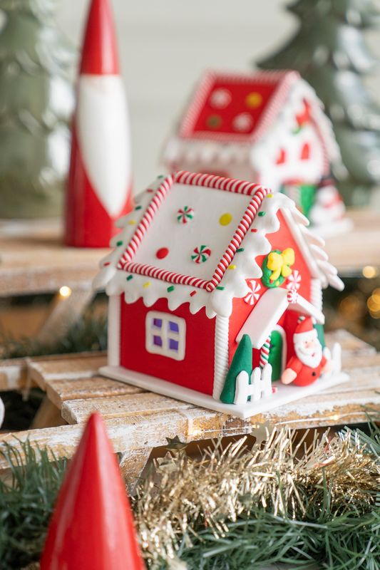 Pepparkakshus 14cm - Tomte