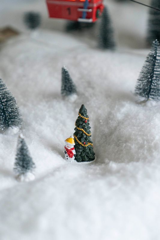 Julby - Mini Träd m/Snögube