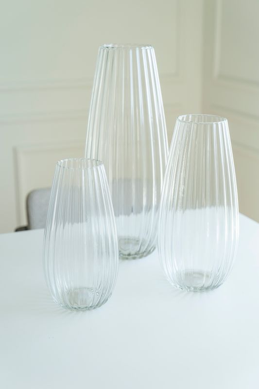 Glasvas 20x50cm