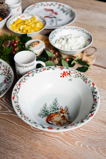 Hovedbilde Juletid Skål 27cm Rådyr