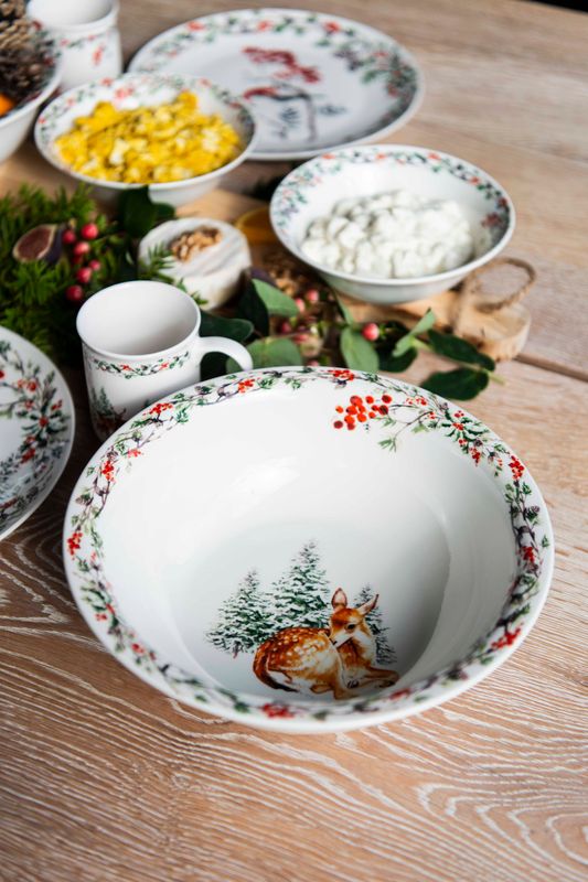 Jultid Djup Tallrik 27cm Rådjur