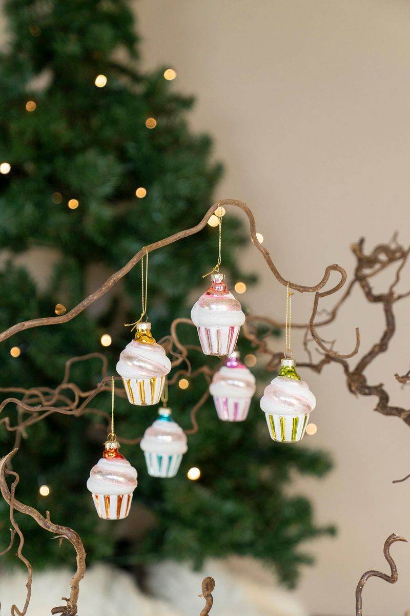 Julgranspynt - Cupcake Gul