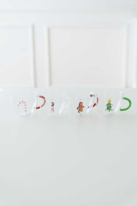 Tekopp - Glas Candy Cane