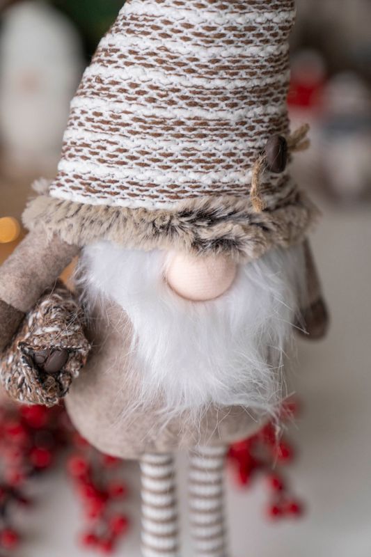 LED Tomte 52cm Brun