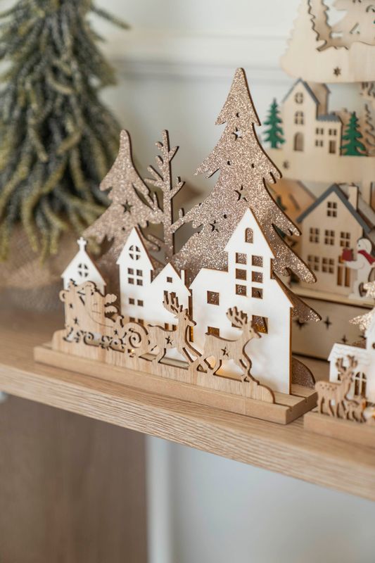 Trähus – Julgransby 45cm