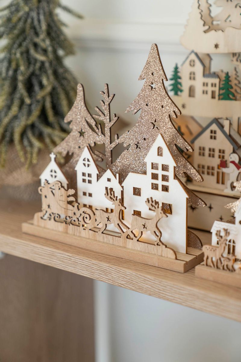 Trähus – Julgransby 45cm