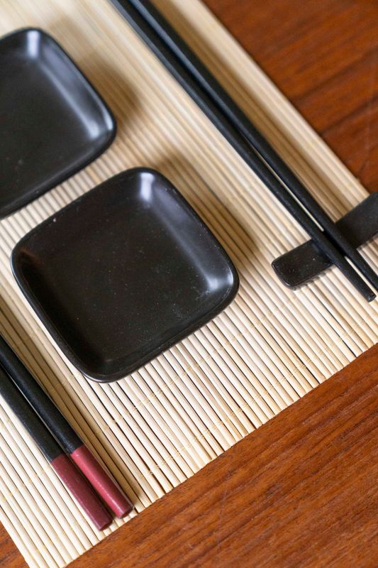 Sushi-set 7 delar Svart