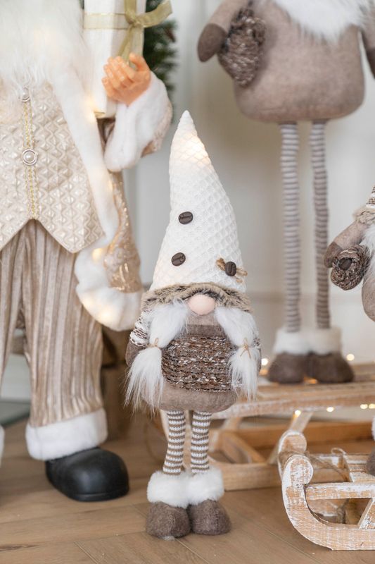 LED Tomte Teleskop Vit