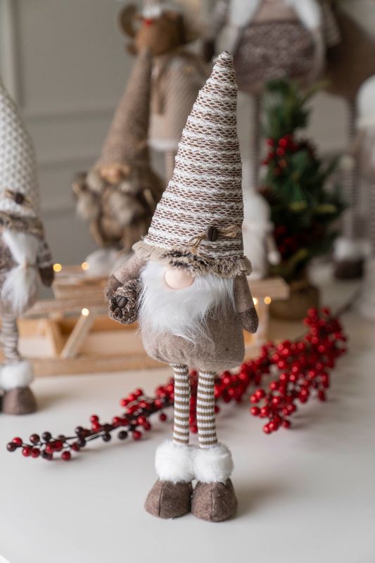 LED Tomte 52cm Brun