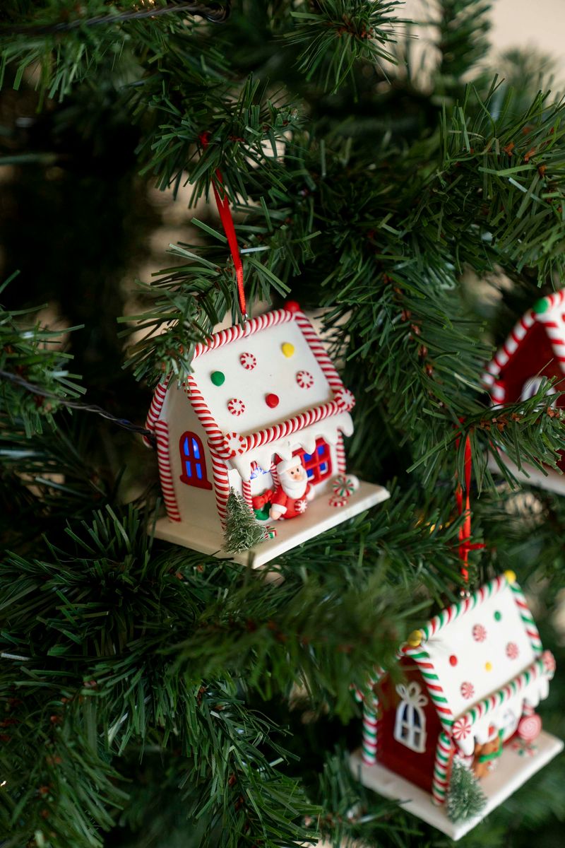 Julgranspynt - Pepparkakshus 9cm Tomte