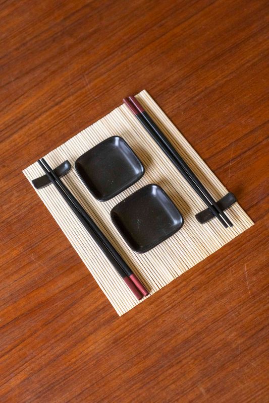 Sushi-set 7 delar Svart