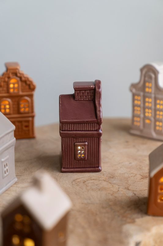 LED Villa 12cm - Burgunder