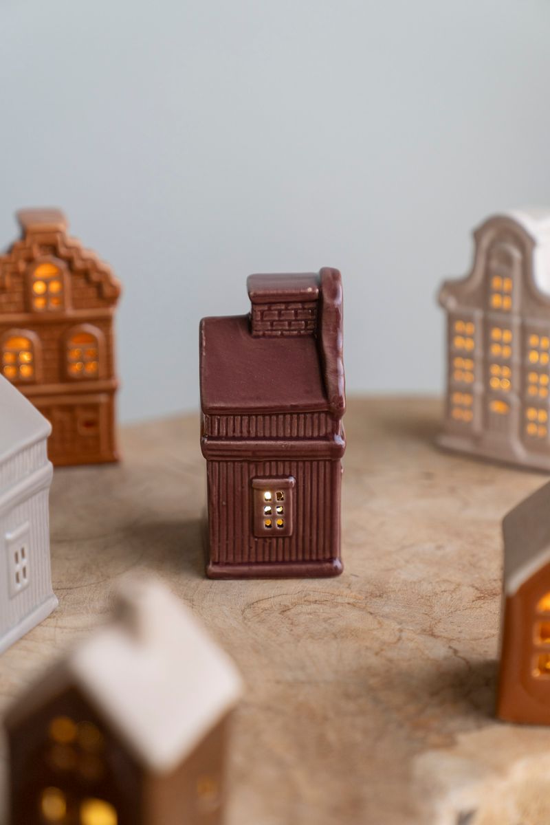 LED Villa 12cm - Burgunder