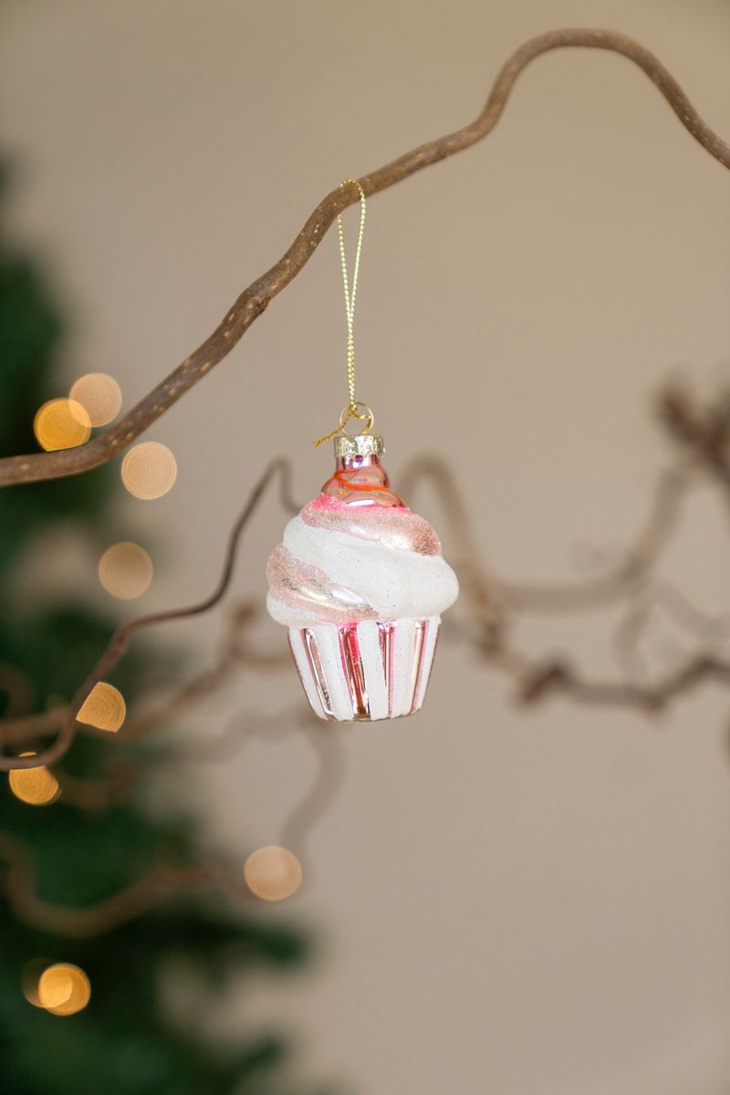 Julgranspynt - Cupcake Rosa