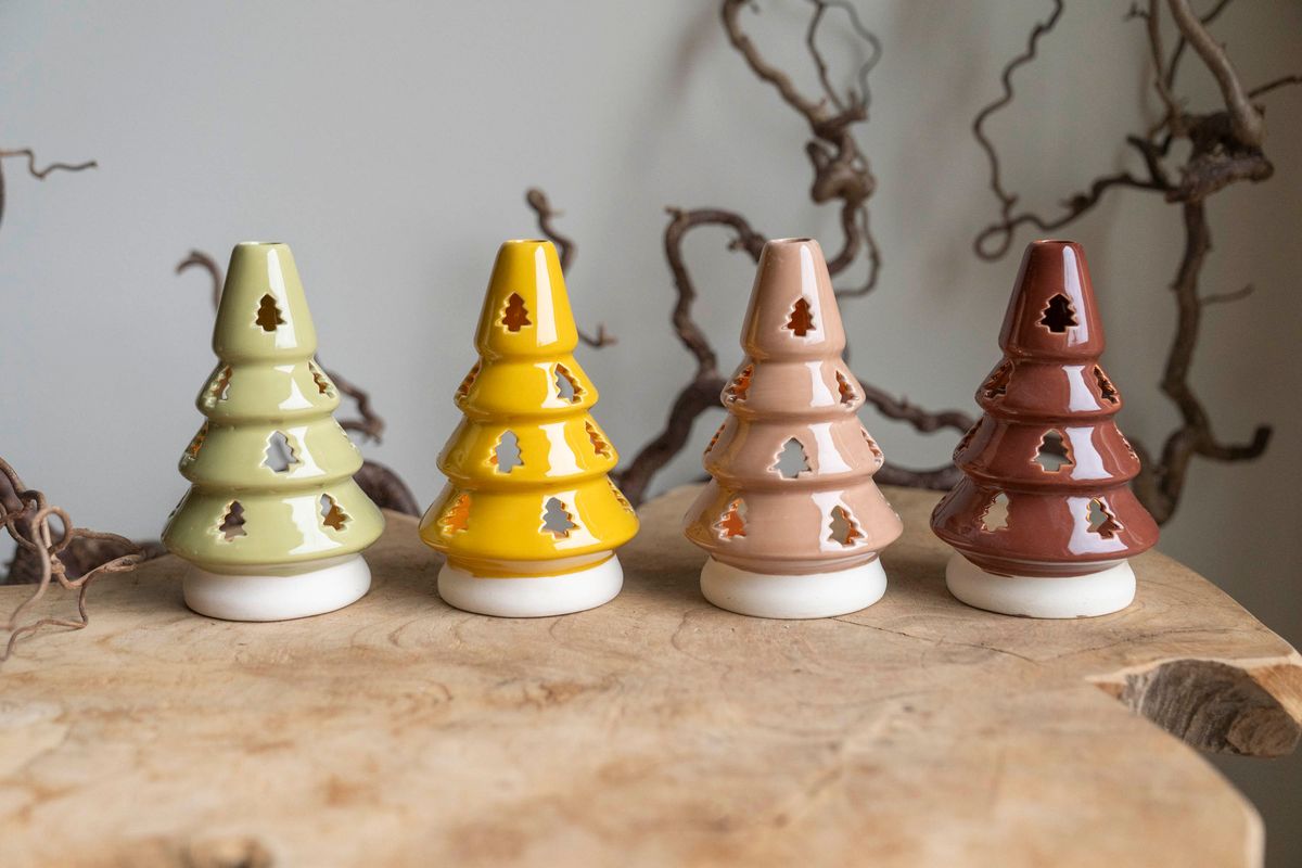 Värmeljushållare 16cm - Beige