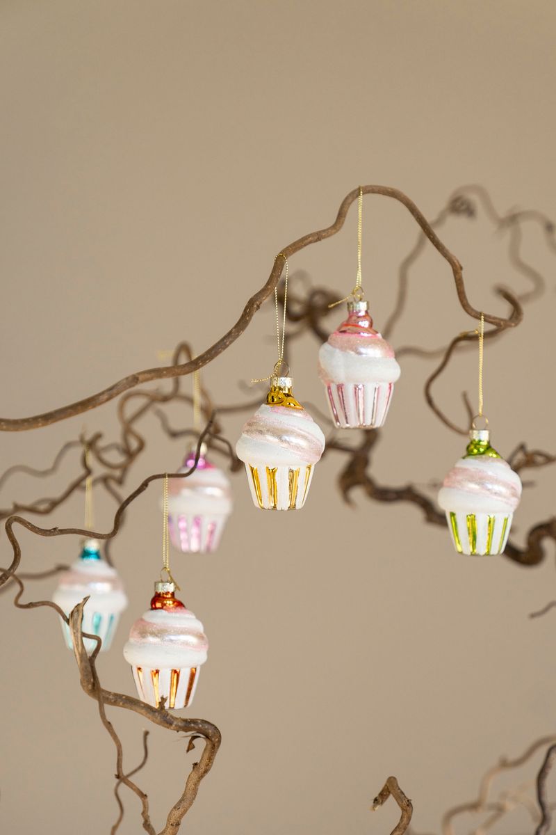 Julgranspynt - Cupcake Blå