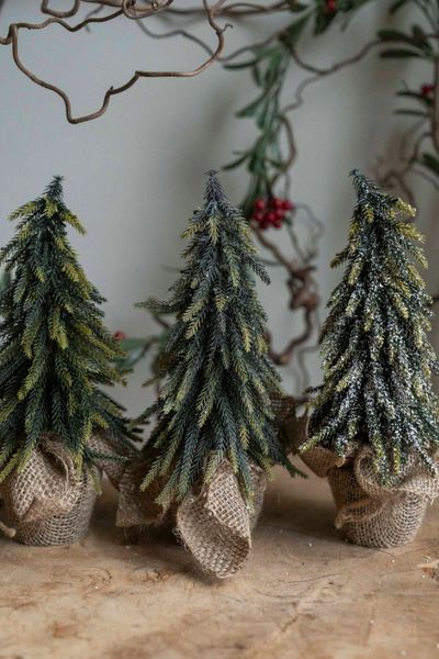 Huvudbild Furuträd i Jutekruka 28cm - Ljus