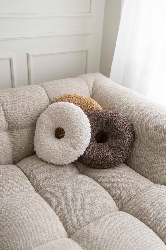 Kudde Donut 43x30cm - Brun