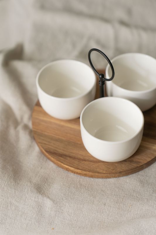 Serveringsset med handtag – Snö