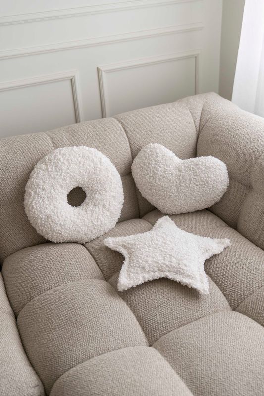 Kudde Donut 43x30cm - Vit