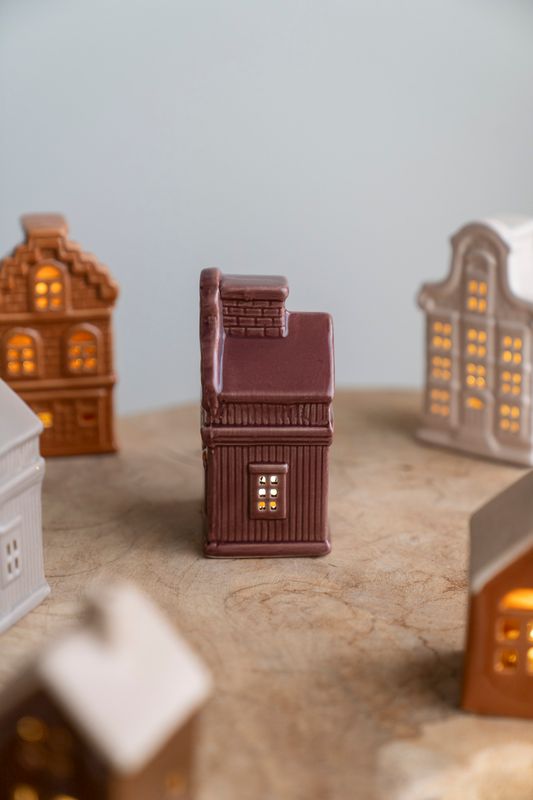 LED Villa 12cm - Burgunder