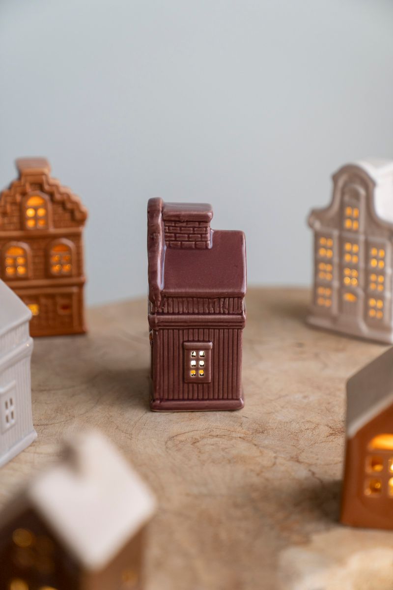 LED Villa 12cm - Burgunder
